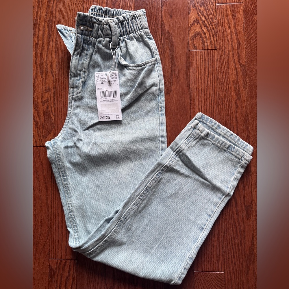 Mango Girls Paperbag Jeans Girls Size 10 New